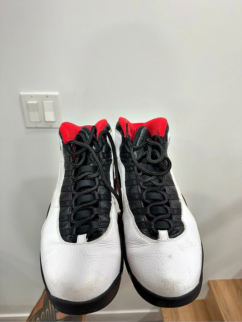Jordan Air Jordan 10 Retro 'Double Nickel' White & Black Sneakers Size 12